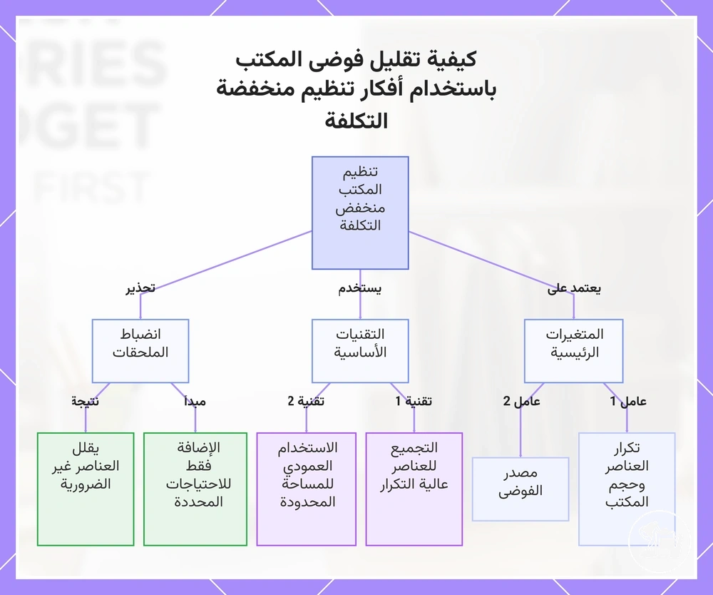 كيفية تقليل فوضى المكتب باستخدام أفكار تنظيم منخفضة التكلفة