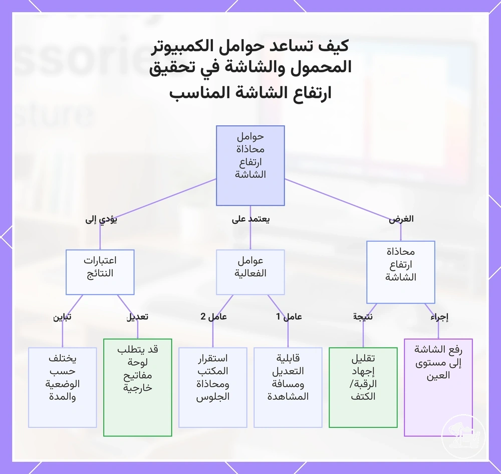 كيف تساعد حوامل الكمبيوتر المحمول والشاشة في تحقيق ارتفاع الشاشة المناسب