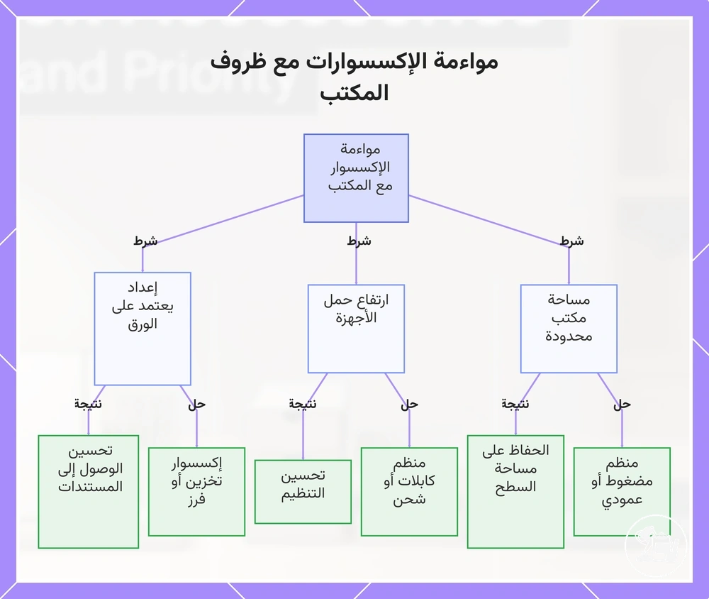 مواءمة الإكسسوارات مع ظروف المكتب