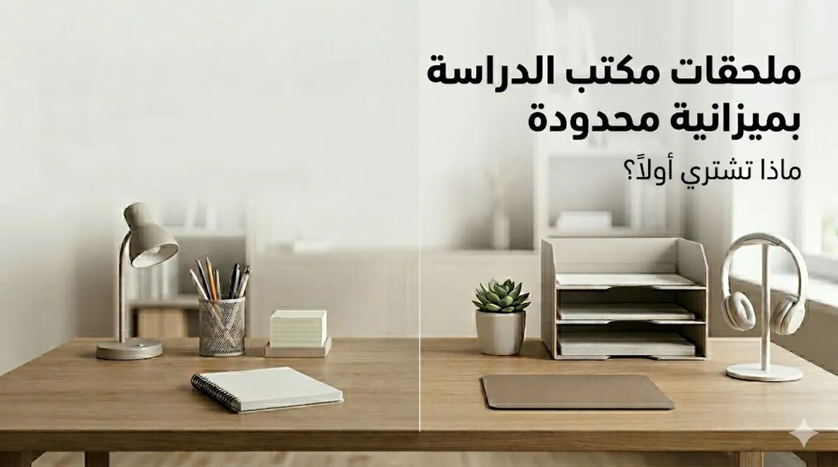 ملحقات مكتب دراسة مناسبة للميزانية مرتبة حسب أولوية الشراء الأولى