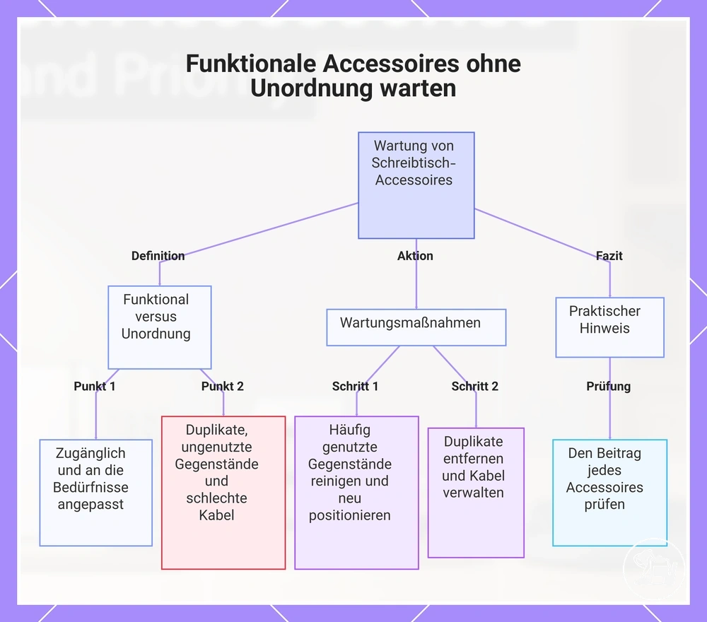 Funktionale Accessoires ohne Unordnung warten