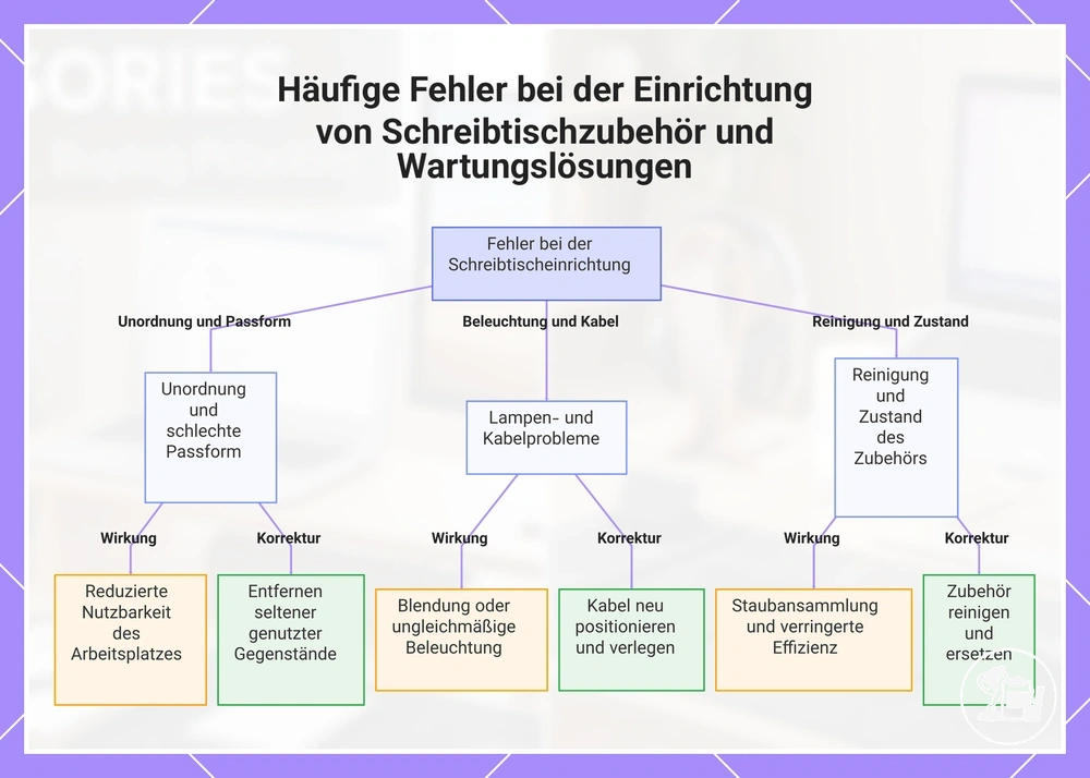 Häufige Fehler bei der Einrichtung von Schreibtischzubehör und Wartungslösungen