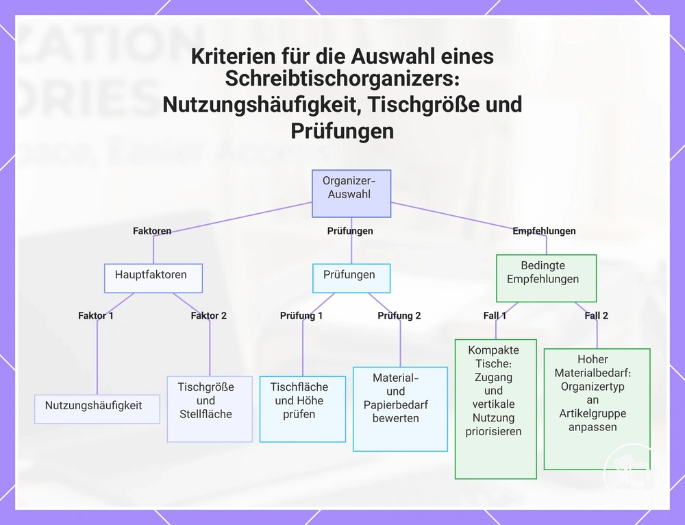 Kriterien für die Auswahl eines Schreibtischorganizers: Nutzungshäufigkeit, Tischgröße und Prüfungen