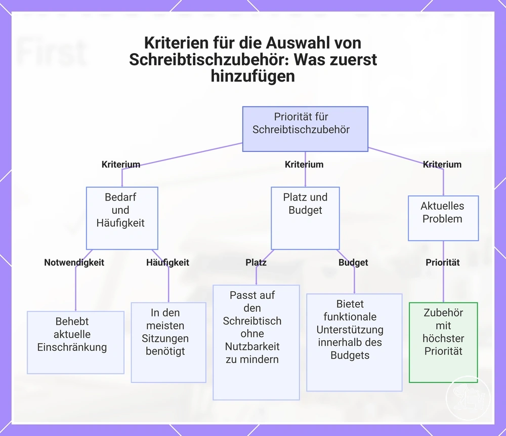 Kriterien für die Auswahl von Schreibtischzubehör: Was zuerst hinzufügen