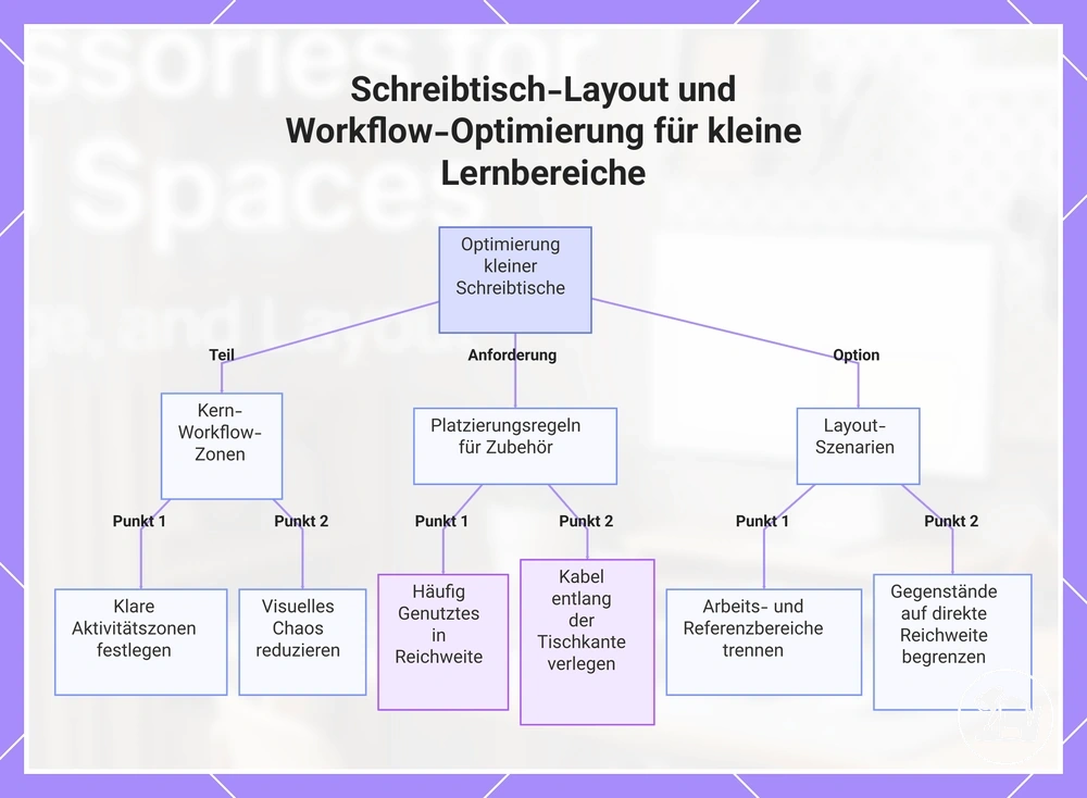 Schreibtisch-Layout und Workflow-Optimierung für kleine Lernbereiche