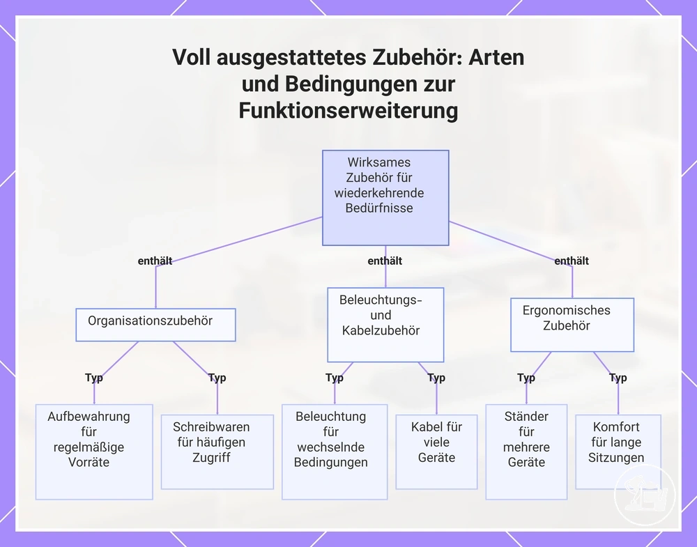 Voll ausgestattetes Zubehör: Arten und Bedingungen zur Funktionserweiterung