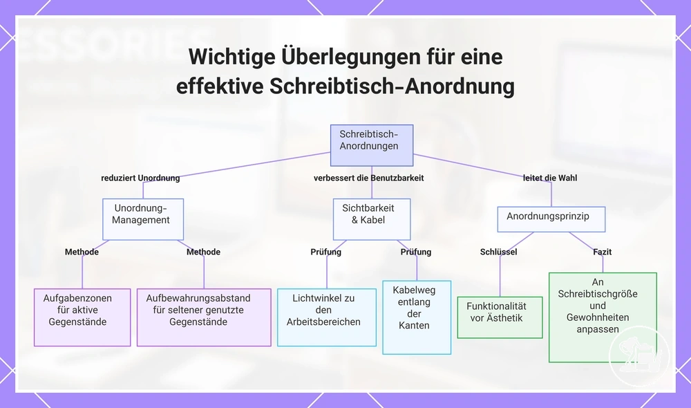 Wichtige Überlegungen für eine effektive Schreibtisch-Anordnung