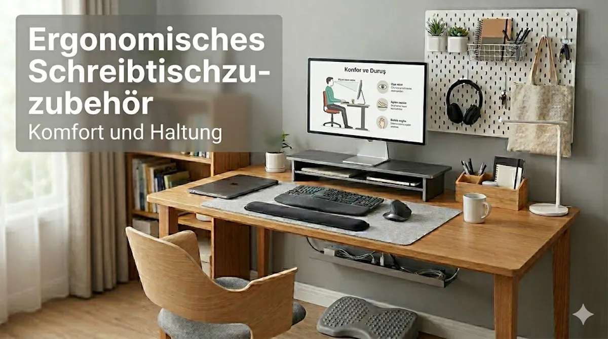 Ergonomisches Schreibtischzubehör fürs Lernen für Komfort, Haltung und bessere Nutzung des Schreibtischs