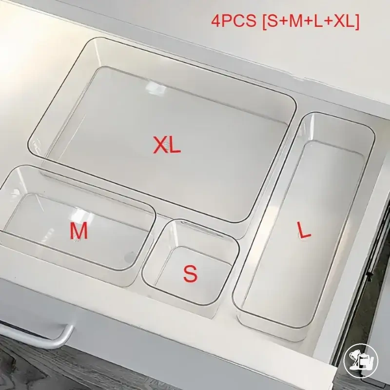 Storage box for stationery, office supplies, and desk drawer organization