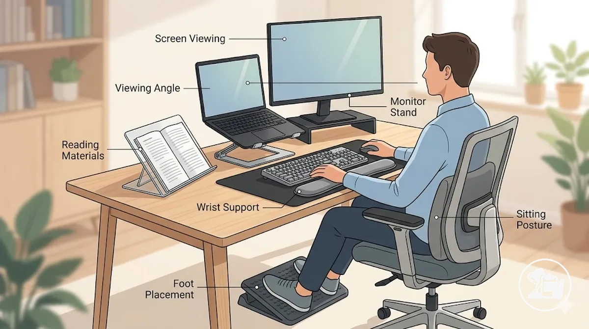 Ergonomic accessory groups organized by function and supported study task