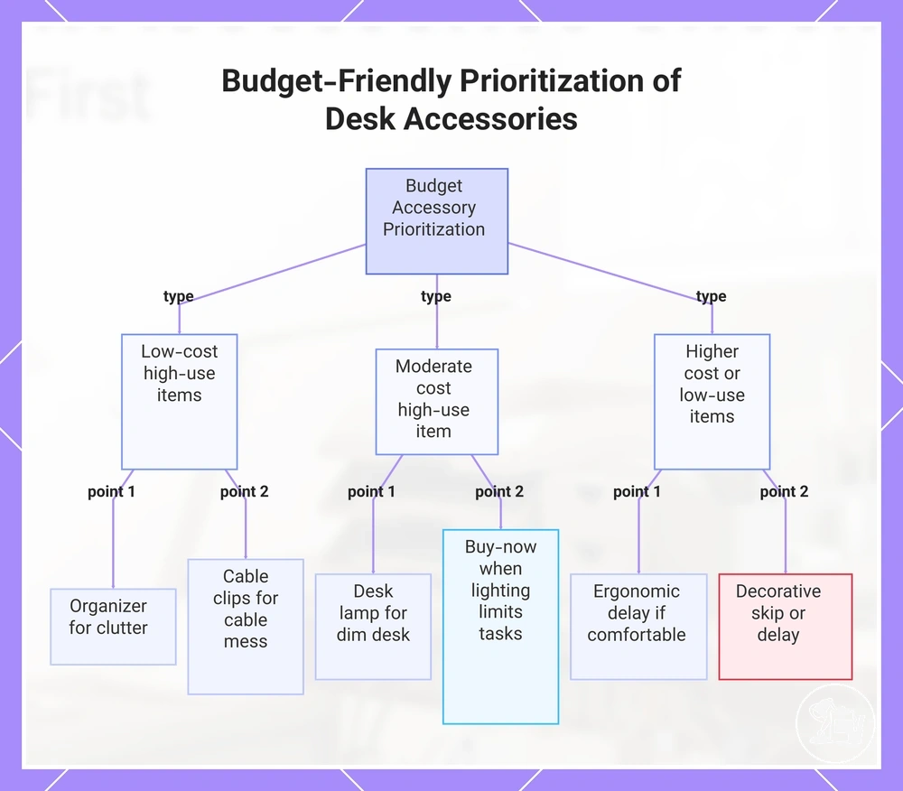 Budget-Friendly Prioritization of Desk Accessories