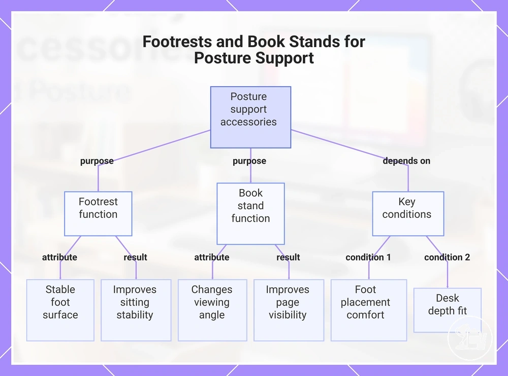 Footrests and Book Stands for Posture Support