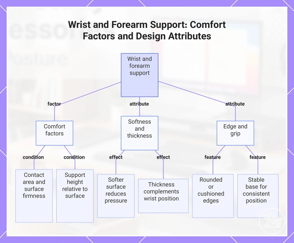 Wrist and Forearm Support: Comfort Factors and Design Attributes