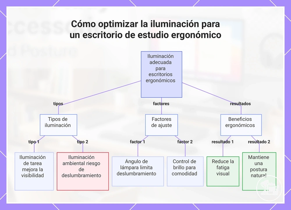 Cómo optimizar la iluminación para un escritorio de estudio ergonómico