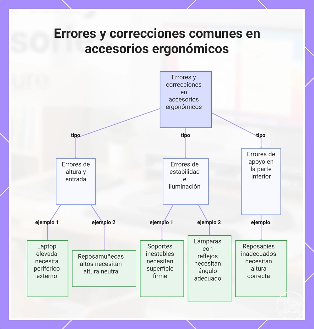 Errores y correcciones comunes en accesorios ergonómicos