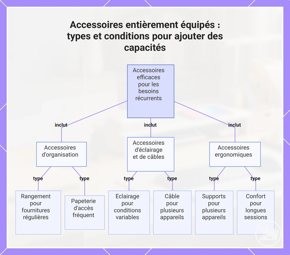 Accessoires entièrement équipés : types et conditions pour ajouter des capacités