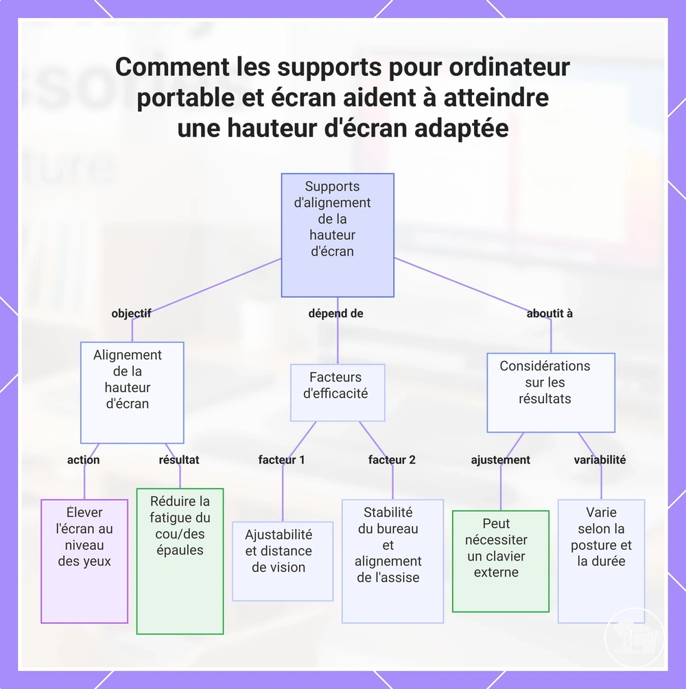 Comment les supports pour ordinateur portable et écran aident à atteindre une hauteur d'écran adaptée