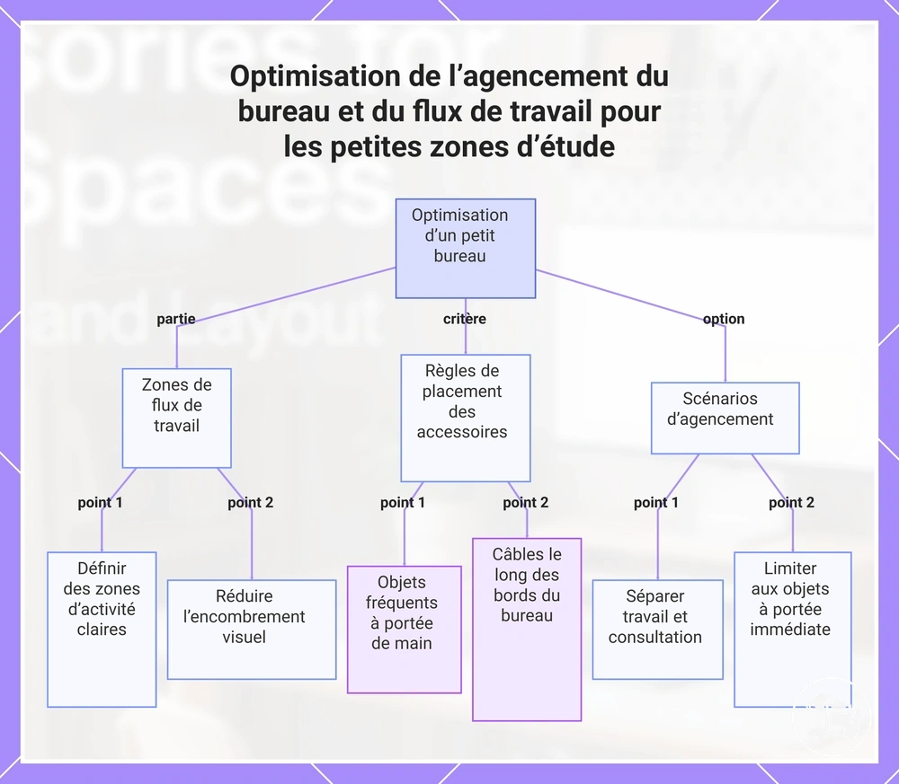 Optimisation de l’agencement du bureau et du flux de travail pour les petites zones d’étude