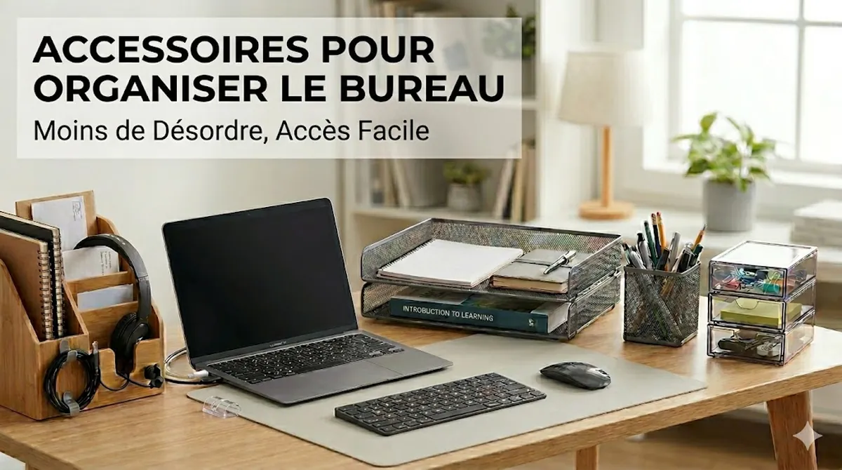 Accessoires d’organisation pour bureau d’étude placés pour réduire le désordre et garder les fournitures à portée de main