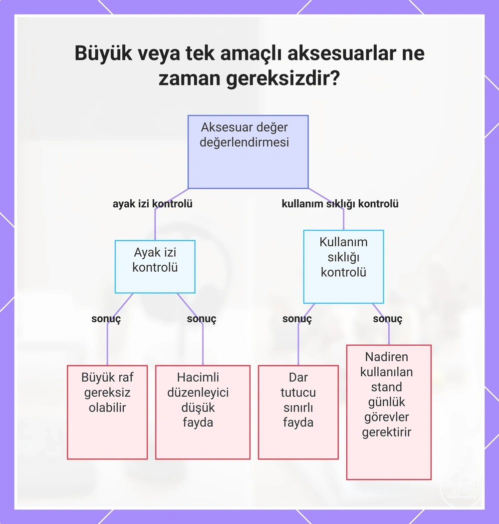 Büyük veya tek amaçlı aksesuarlar ne zaman gereksizdir?