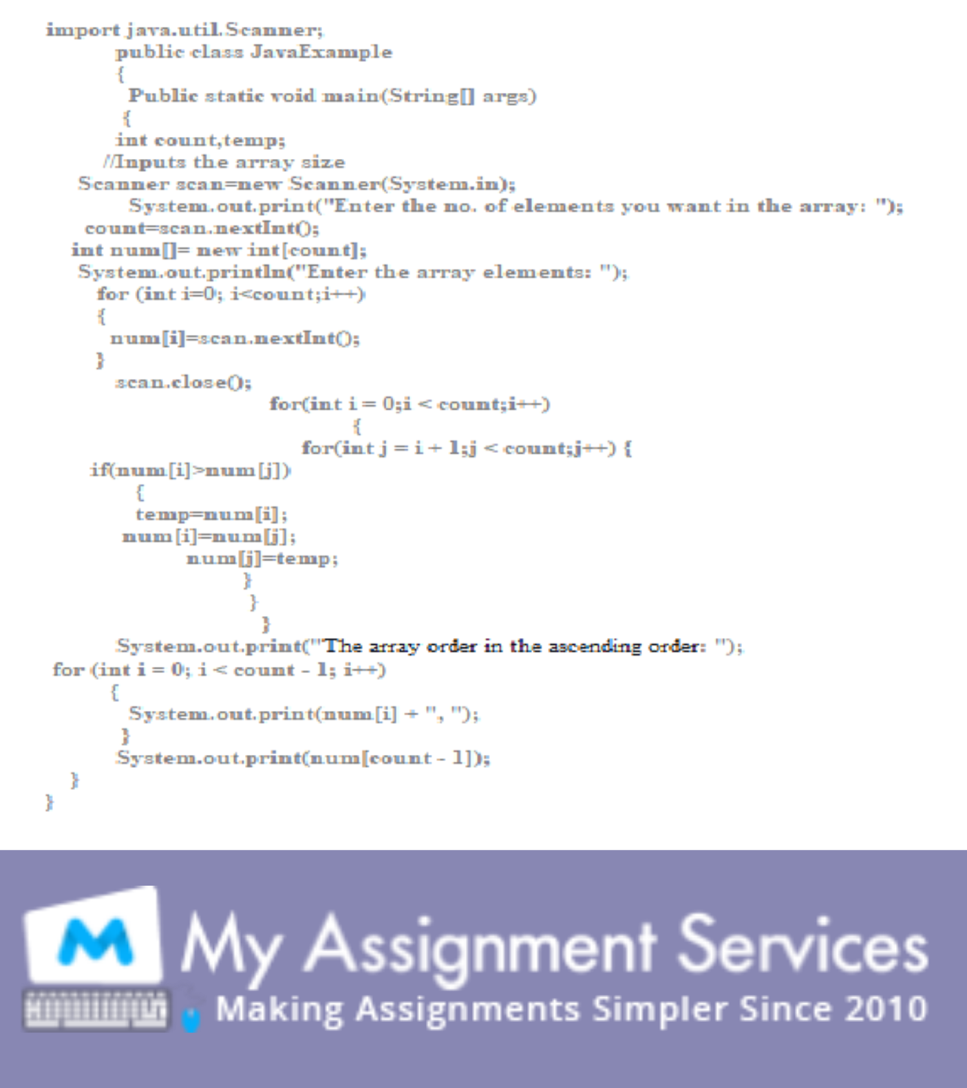 Java Assignment Coding