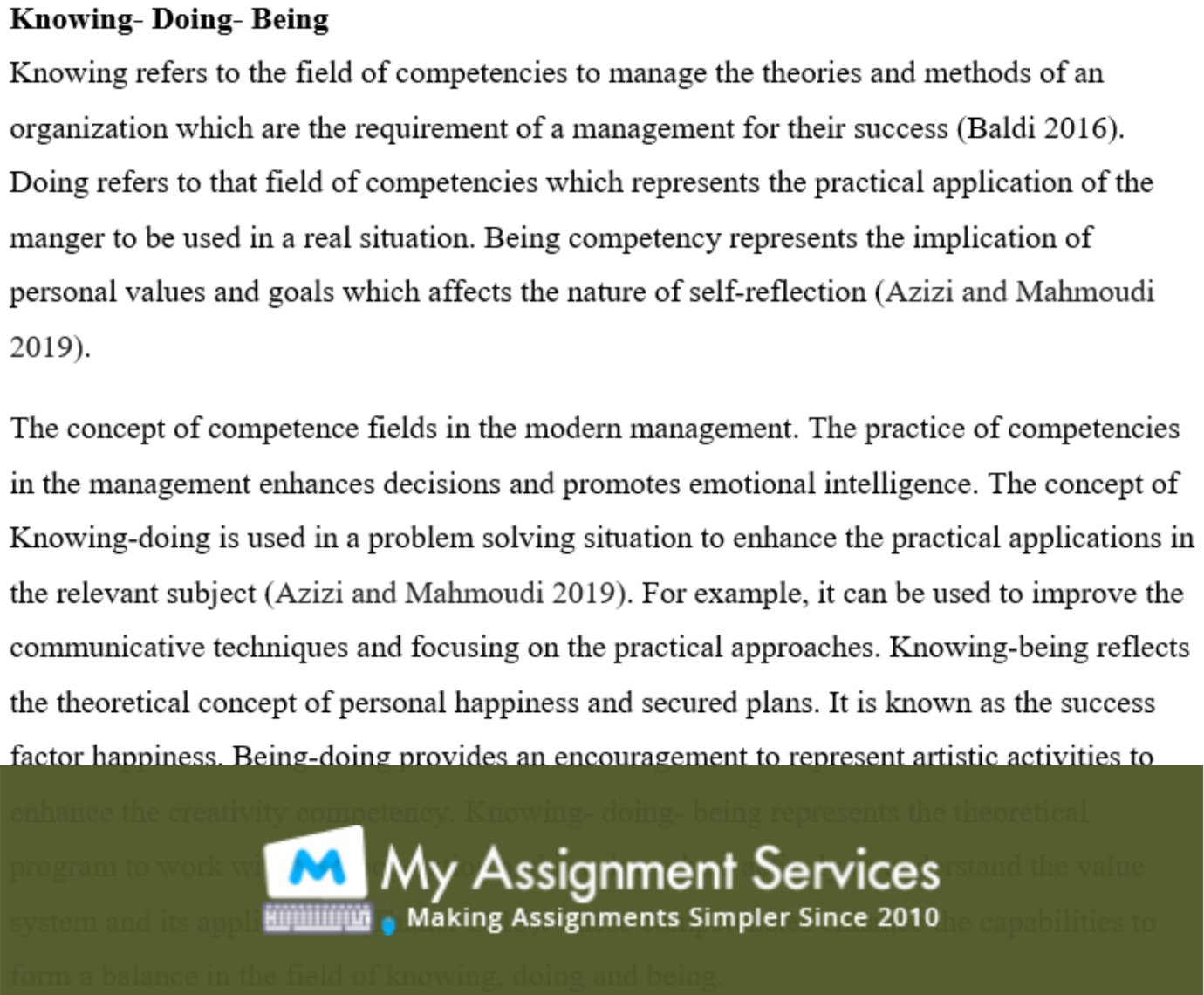 MBA essay assessment sample 3