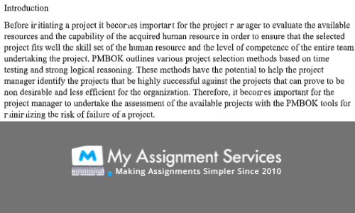 project management assignment introduction