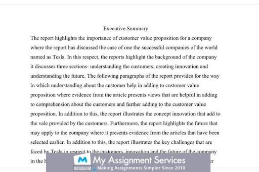 business research assignment executive summary