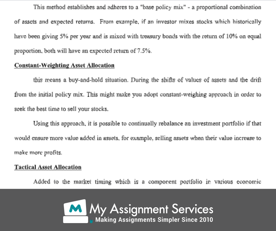 Portfolio Management Assignment Services in the UAE