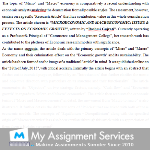 microeconomics assignment sample 2